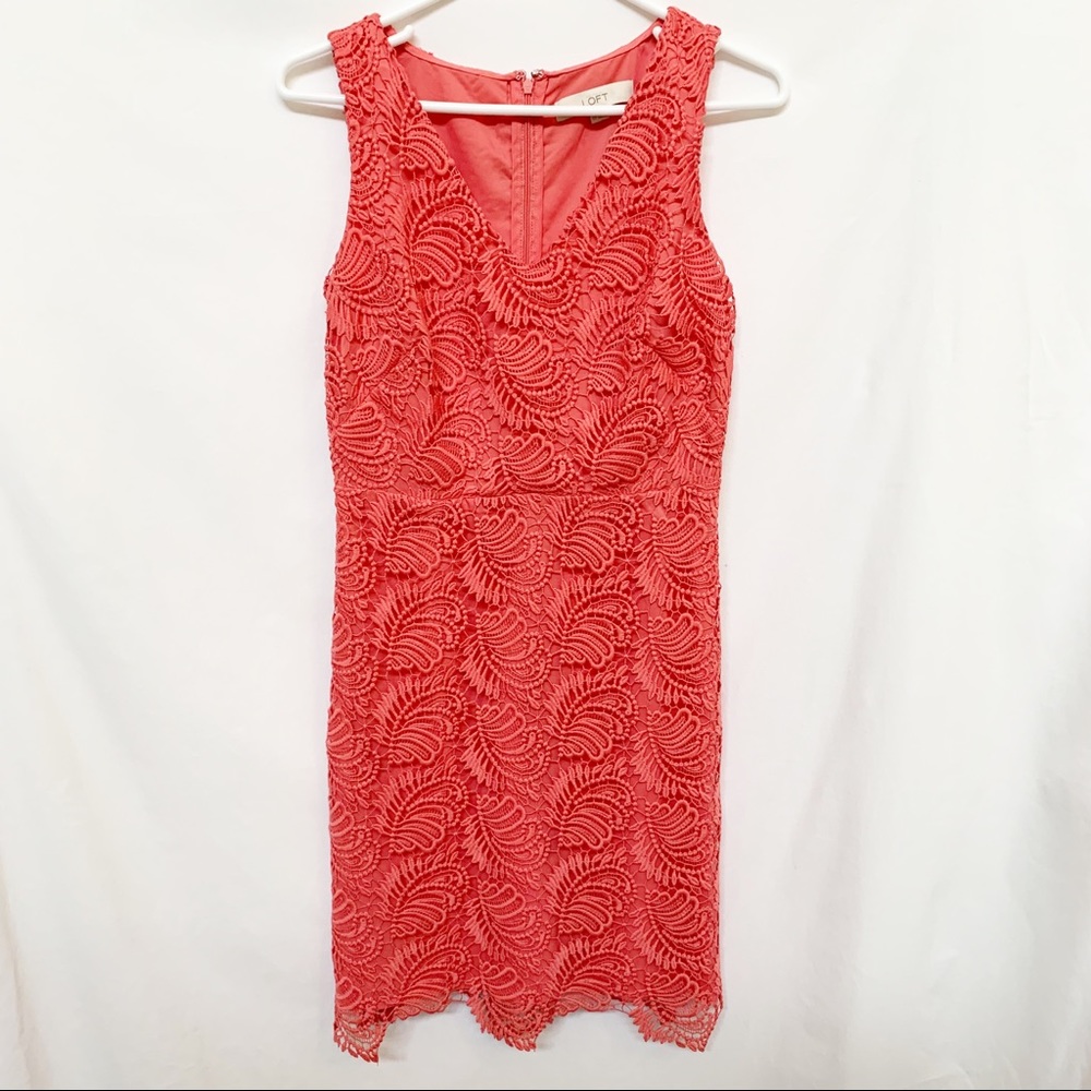 Ann Taylor Loft Coral Dress - Picture 2 of 4